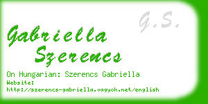 gabriella szerencs business card